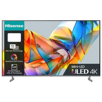 Hisense ULED TV, 65" (165 cm), 4K, VIDAA U Smart TV, melns