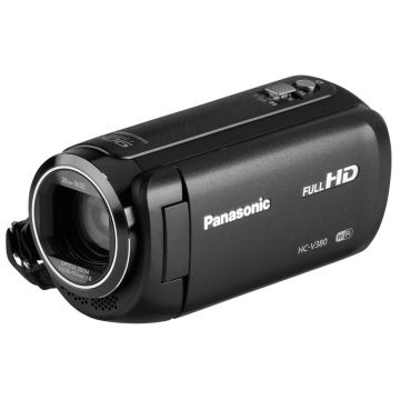 Panasonic HC-V380EG-K Videokamera, Full HD, 50x optiskā tālummaiņa, 1/5.8" BSI MOS sensors, 3 collu skārienjutīgs LCD ekrāns, SD/SDHC/SDXC karte, melns