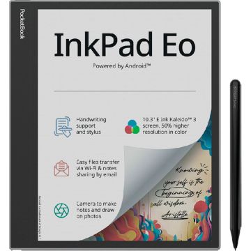 PocketBook InkPad Eo, 10.3", 1872 x 1404 pikseļi, Iebūvēts apgaismojums, EPUB, PDF, MOBI, USB-C, 16 GB