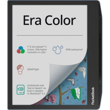 PocketBook Era Color, 7", 1872 x 1404 pikseļi, Iebūvēts apgaismojums, EPUB, PDF, MOBI, USB-C, 16 GB