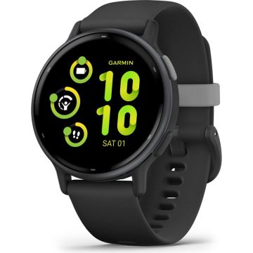 Garmin vivoactive 5 viedpulkstenis, 45mm, melns/pelēks, AMOLED, 11+ dienu akumulators