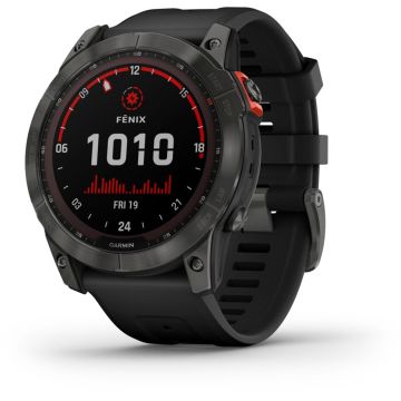 Garmin fenix 7X multisporta pulkstenis, 51mm, pelēks/melns, ar saules uzlādi, 28+ dienu akumulators