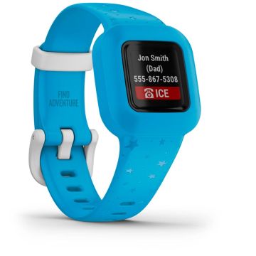 Garmin vivofit jr. 3 Bērnu Viedpulkstenis, 1.0" MIP Ekrāns, 1 Gada Baterija, Aktivitātes Izsekošana, iOS/Android, Zils