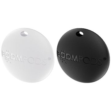 Boompods Boomtag 2 gab. komplekts melns un balts