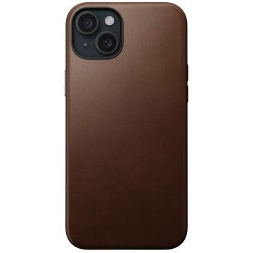 Nomad Modern Leather Case iPhone 15 Plus Brown