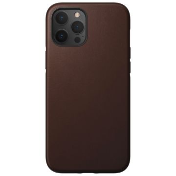 Nomad Modern Case MagSafe Rustic Brown ādas futrālis paredzēts iPhone 12 Pro Max