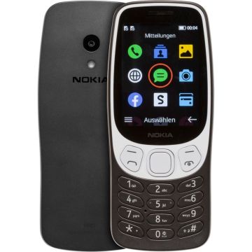 Nokia 3210 4G podziņu telefons, 2.4" ekrāns 240x320px, 1450mAh akumulators, grunge melns