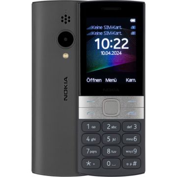 Nokia 150 (2023) mobilais tālrunis, 2.4" ekrāns, 2G, 1450mAh akumulators, ilgs gaidīšanas laiks, melns