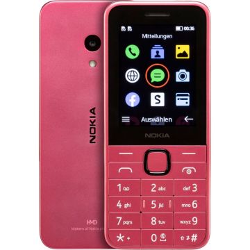 Nokia 225 4G mobilais tālrunis, 2.4" ekrāns, 4G, 1150mAh akumulators, Facebook un WhatsApp atbalsts, rozā