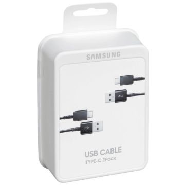 Samsung USB-C uz USB-A kabelis melns 2 gab.