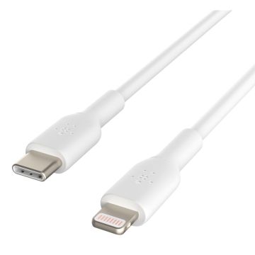 Belkin BOOST Charge Lightning USB-C kabelis 2m, Balts