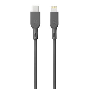 GP CL1P Uzlādes un sinhronizācijas kabelis 1m USB-C/Lightning, 20W PD, melns