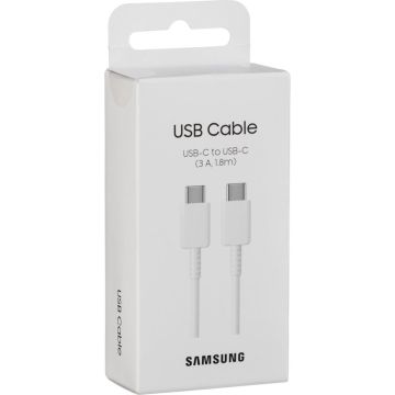 Samsung USB-C kabelis ar USB-C EP-DX310 (3A) 1,8m, balts