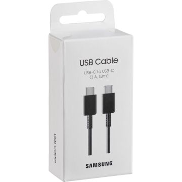 Samsung USB-C kabelis ar USB-C EP-DX310 (3A) 1,8m melns