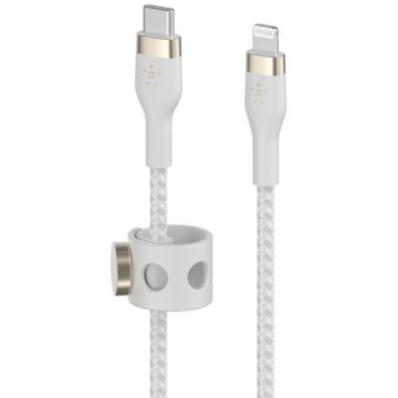 Belkin Flex Lightning/USB-C 15W 3m MFI Sertificēts, Balts