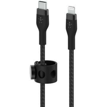 Belkin Flex Lightning/USB-C 15W 3m MFI Sertificēts, Melns