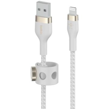 Belkin Flex Lightning/USB-A 3m MFI Sertificēts, Balts