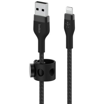 Belkin Flex Lightning/USB-A 3m MFI Sertificēts, Melns