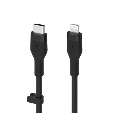 Belkin Flex Lightning/USB-C 15W 3m, MFI, 15W, Melns