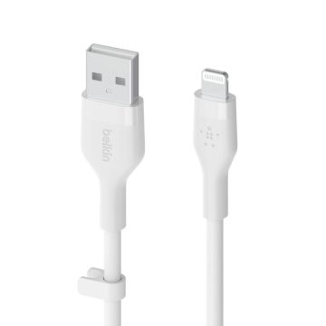 Belkin Flex Lightning/USB-A 3m MFI Sertificēts, Balts