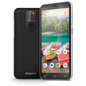 Emporia Smart 5 Mini, 5" Ekrāns, 3GB RAM, 32GB Atmiņa, Android 10, Melns