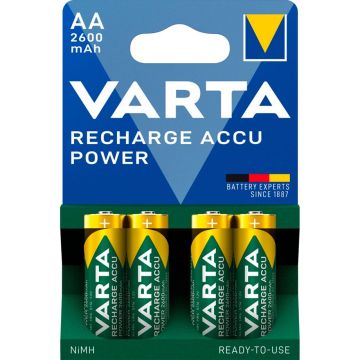 Varta AA NiMH 2600 mAh uzlādējamie akumulatori 4 gab.