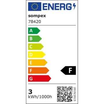 Sompex BORO melns Battey-oper. Āra stāvlampa