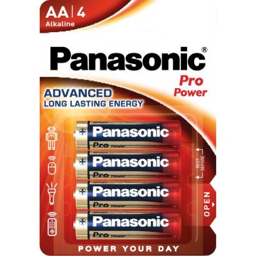 Panasonic Pro Power AA LR6 baterijas 4 gab.