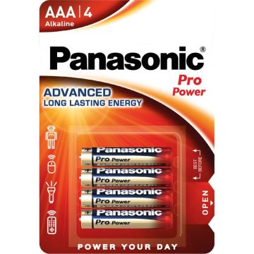 Panasonic Pro Power AAA LR03 baterijas 4 gab.