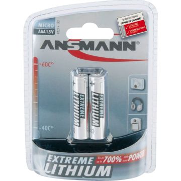 Ansmann Lithium AA LR6 Extreme baterijas 2 gab.