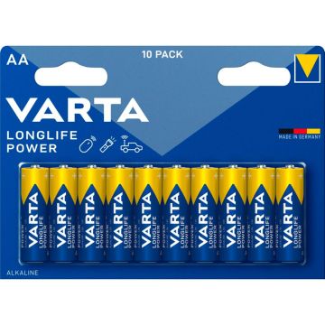 Varta Longlife Power AA LR06 Sārma baterijas 10 gab.