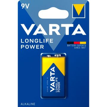 Varta Longlife Power 9V 6LR61 Sārma bloka baterija