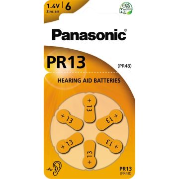 Panasonic PR 13 Zinc Air dzirdes aparāta baterijas 6 gab.