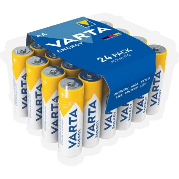 Varta Energy AA LR06 baterijas akcijas iepakojumā 24 gab.