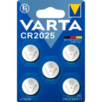 Varta CR2025 3V Litija baterijas 5 gab.