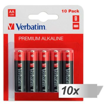 10x10 Verbatim Alcaline battery Migono AA LR 06 49875