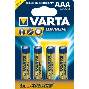 50x4 Varta Longlife Extra Micro AAA LR 03 PU master box