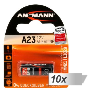 10x1 Ansmann Alkaline A23 12 V f. Remote Control