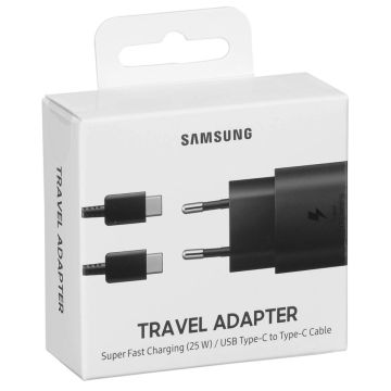 Samsung Ātrais Lādētājs USB-C 25W 1m melns