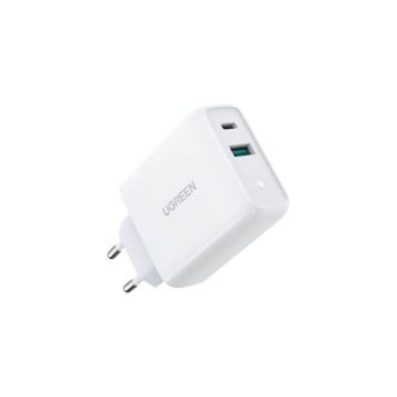 UGREEN 36W divu portu lādētājs EU, 1x USB-A, 1x USB-C