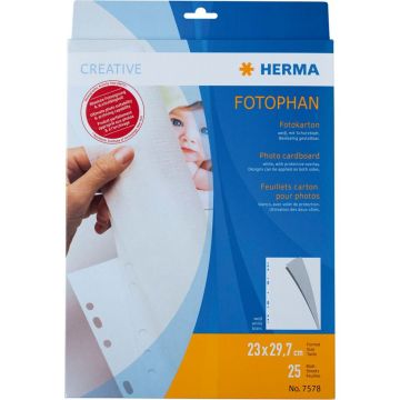 Herma foto kartons 23x30cm 25 loksnes balts 7578