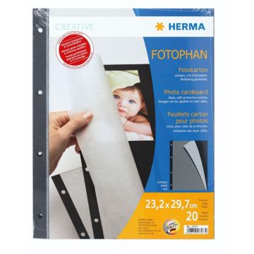 Herma Foto Kartons melns 20 Loksnes 7577