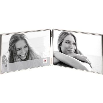 Walther Chloe Dubultais foto rāmis, 2x9x13 cm, portreta un ainavas formāts, sudraba, WD219VS