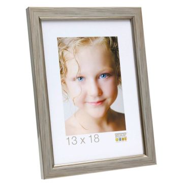 Deknudt S46AD1 Plastikāta Foto Rāmis, 13x18cm, Sudraba