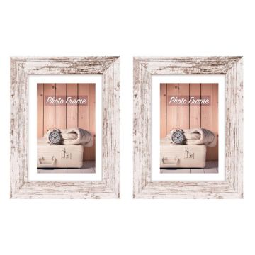 2x1 ZEP Nelson 6 18x24 Wood Frame white/brown V21186