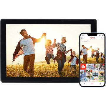 Rollei Smart Frame WiFi 100 portable Digitālais foto rāmis, 10" (25.4 cm), 1280x800 izšķirtspēja, SD karte, Wi-Fi, pārnēsājams, melns