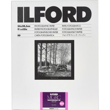 Ilford MG RC DL 1M glossy melnbaltais foto papīrs 24x30cm 50 loksnes