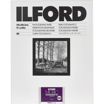 Ilford MG RC DL 44M pearl melnbaltais foto papīrs 24x30cm 50 loksnes