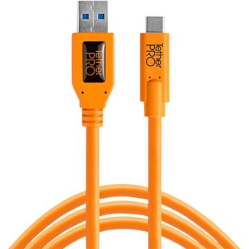 Tether Tools USB 3.0 uz USB-C 4,60m oranžs