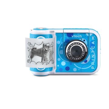 VTech Kidizoom Print Cam Bērnu Digitālā Kamera ar Printeri, 5MP, 2.4" Ekrāns, HD Video, Zila